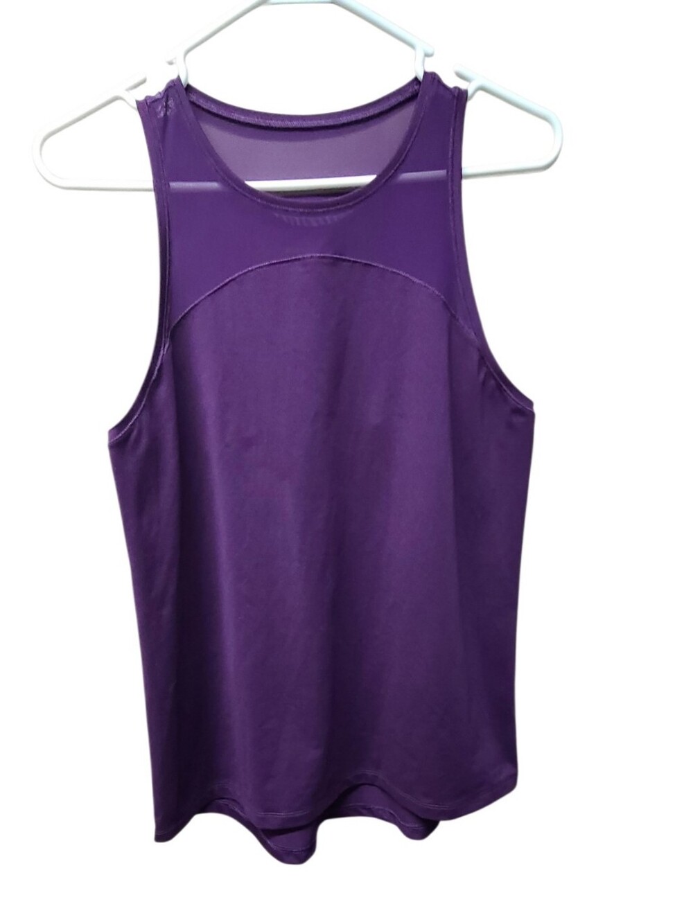 Calia By Carrie Underwood Women's Dark Purple Move Mesh Inset Tank Top  Medium